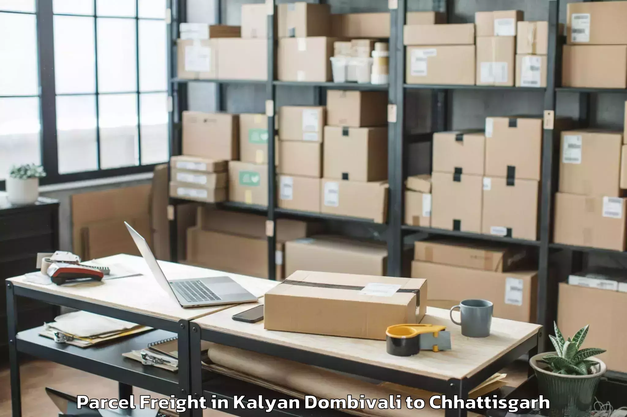 Top Kalyan Dombivali to Kirandul Parcel Freight Available